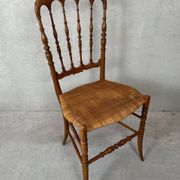 2x vintage original Chiavari chairs – wood
