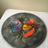 Blue flower underside signed La Roue de Vallauris