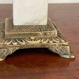 Pair of marble and brass lamp legs