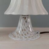 Set of 2 filigree Murano glass lamps