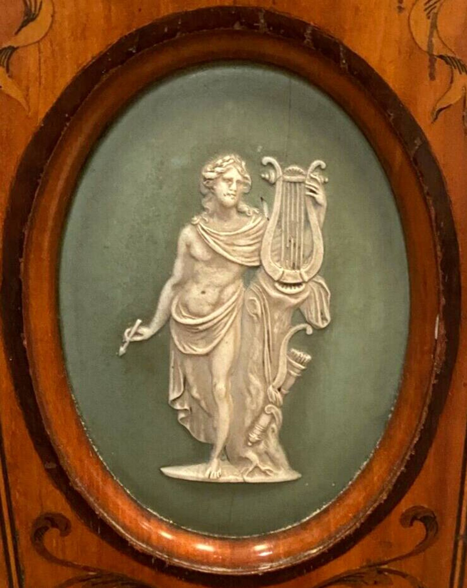Louis XVI style bedroom chair in 19th century veneer wood