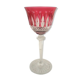 Crystal glass Tommy roemer red collection Saint-Louis