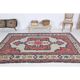 Vintage Turkish Hand-Knotted Wool Cotton Pink Area Rug 192x274