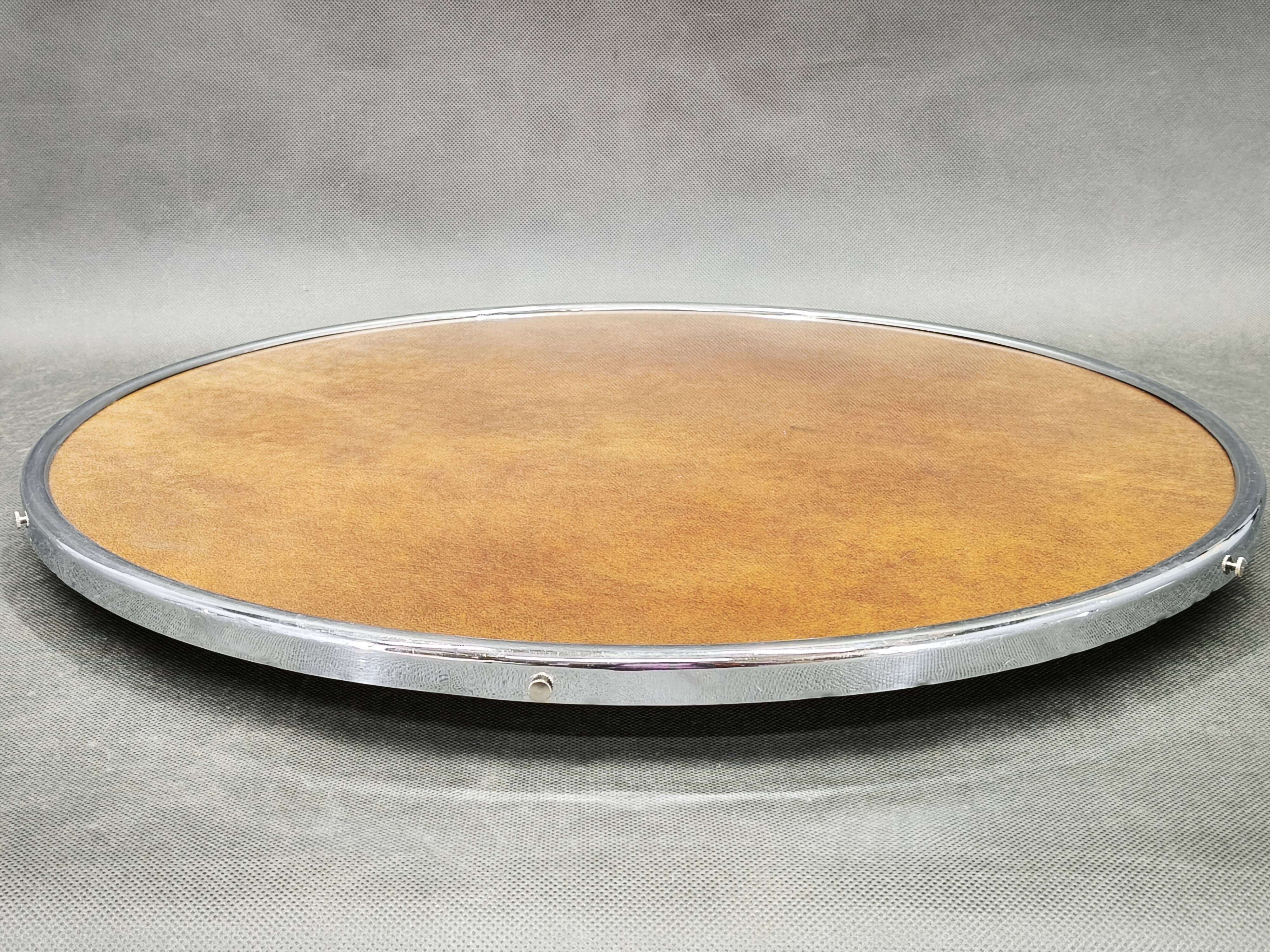 Elegant rotating serving tray Art Deco produced in Czechoslovakia in the 1940s.