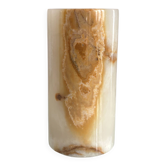 Petit vase cylindrique vintage en onyx