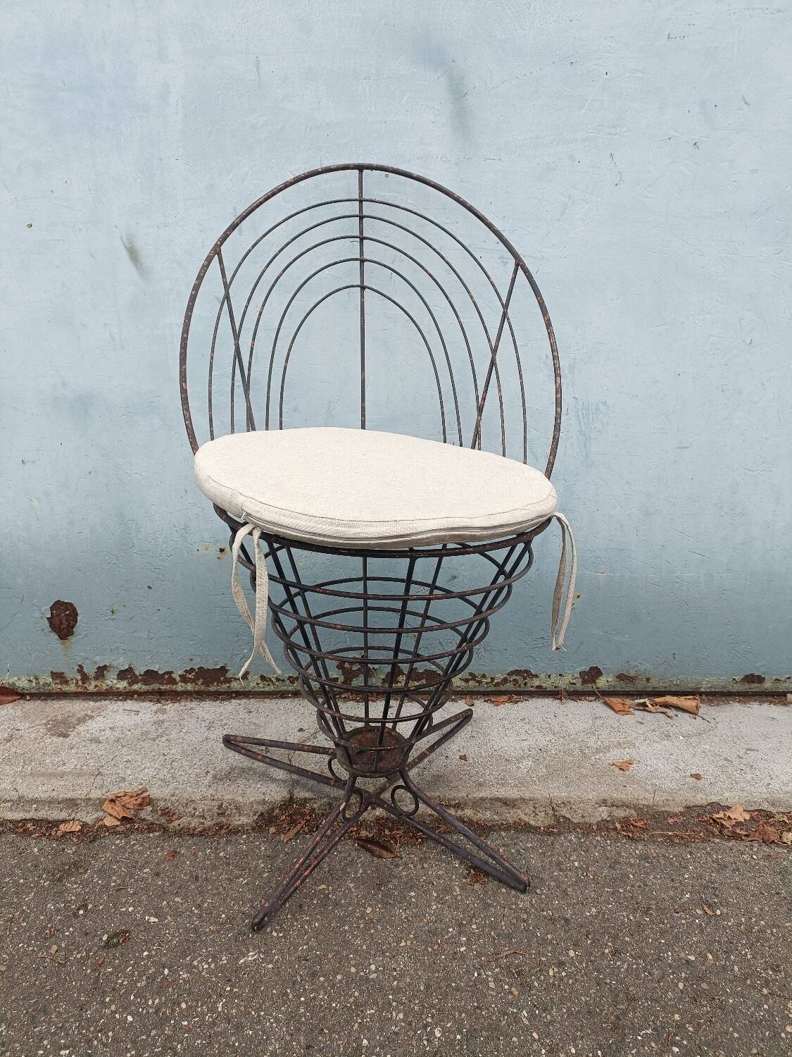 Art Deco metal chair, garden