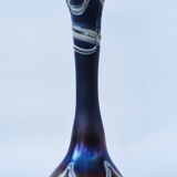 Erwin Eisch Hutte Vase Vintage Black Iridescent Blue-violet 35cm