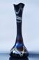 Vase Erwin Eisch Hutte Vintage Noir Irisé Bleu-violet 35cm