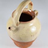 Vintage pottery, half-glazed terracotta water pot, jug, kitchen, decoration, pottery