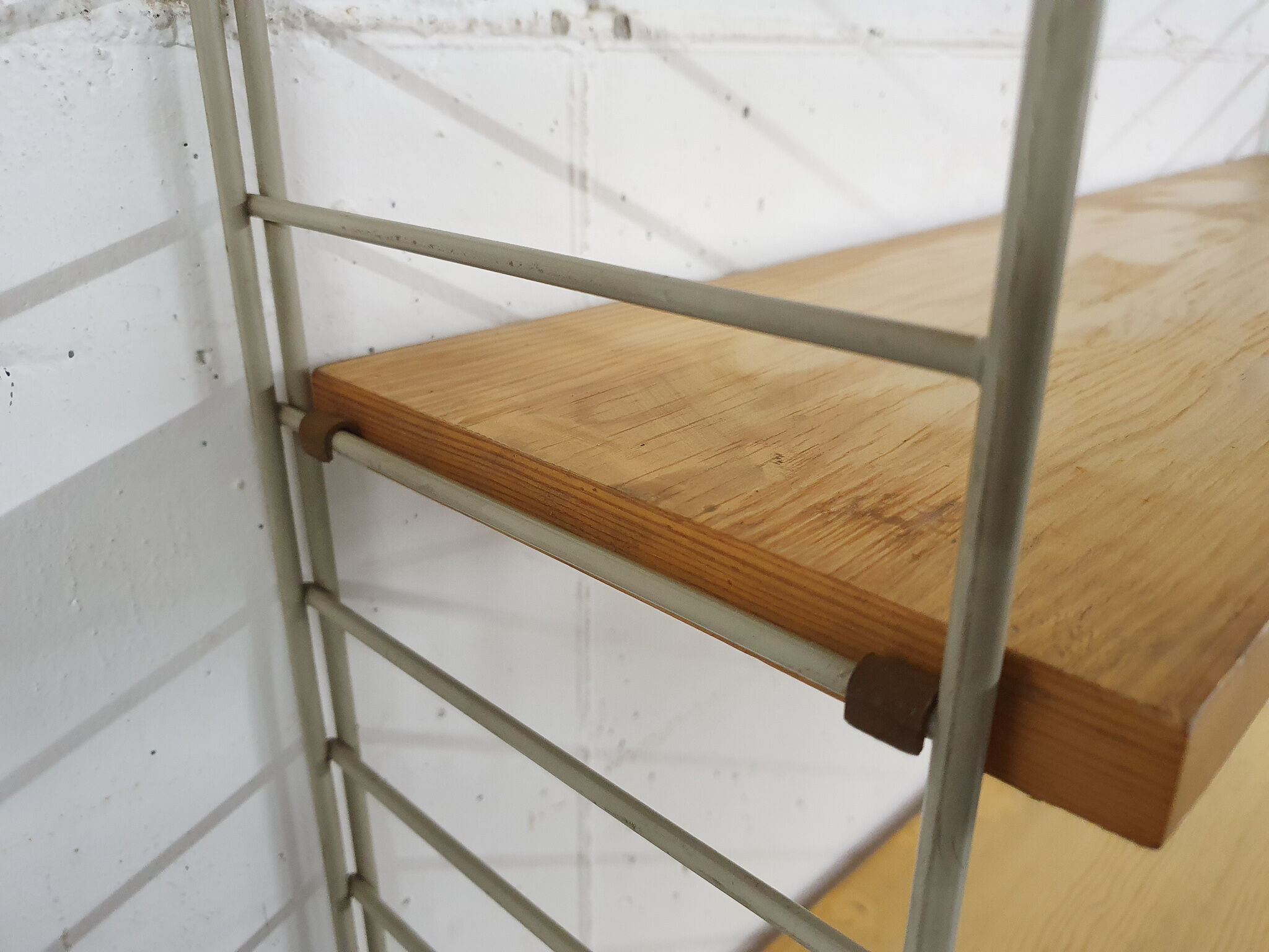 Pinewood wall unit by Nils “Nisse” Strinning for String, Sweden 1950's