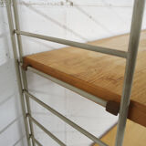 Pinewood wall unit by Nils “Nisse” Strinning for String, Sweden 1950's