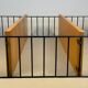 Floating wall shelf in oak veneer and black metal, 1960s