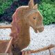 Child rocking horse wooden