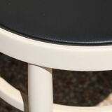 Baumann white seagull chair with black leatherette