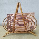 Rattan magazine holders