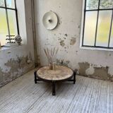 Table basse Herbier ronde Roger Capron