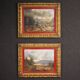 Peinture italienne, paysage signé et daté de 1846.