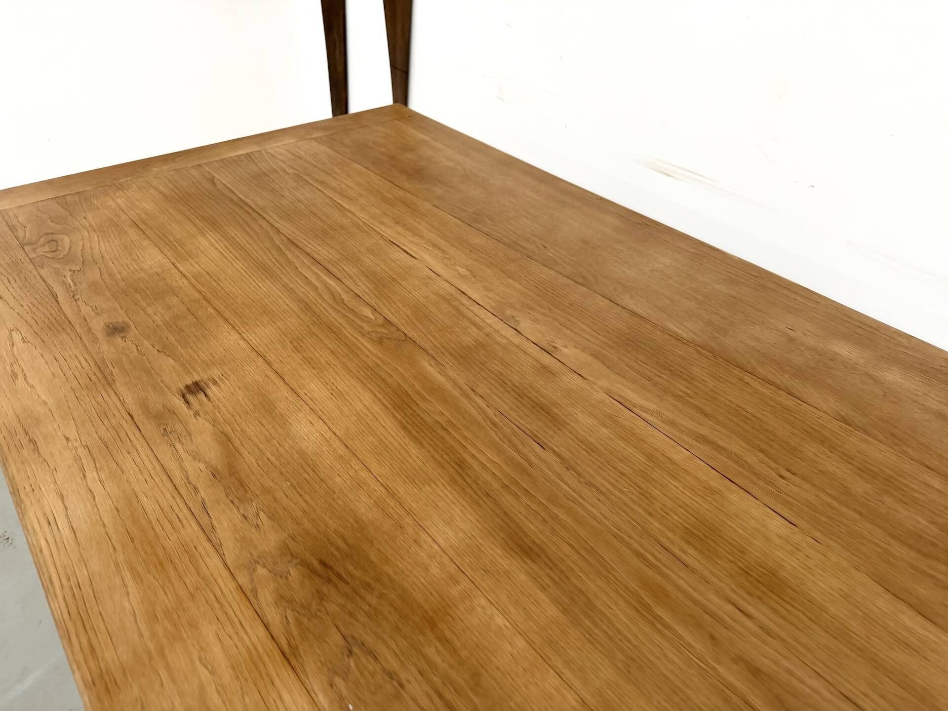 XXL farmhouse table in solid oak 350 cm - Reconstruction Style - 1950s