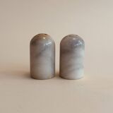 Marble salt and pepper shakers