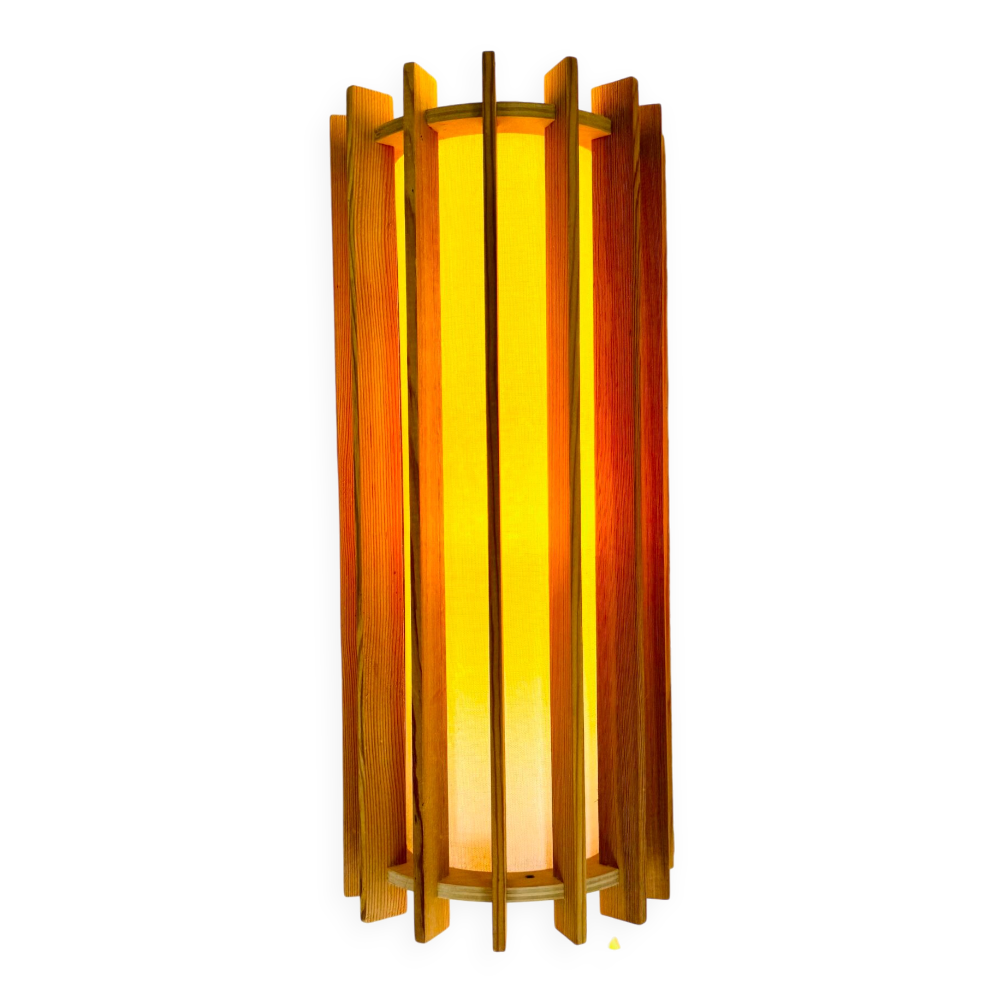 Tema Model Cylindrical Wall Lamp In Pine By Ib Fabiansen For Fog & Mørup, Denmark 1960S
