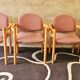 Set de 4 fauteuils bois courbé année 1980