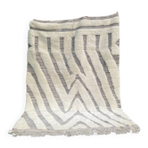 Tapis berbère écru et beige noué main