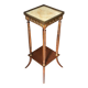 Mahogany, marble and bronze side table / guéridon in Louis XVI style.