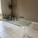 Octagonal Glass and Lucite Coffee Table, Karl Springer, USA Mid-Century Vintage