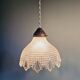 Art Deco scalloped clear glass pendant light, 1920s-30s