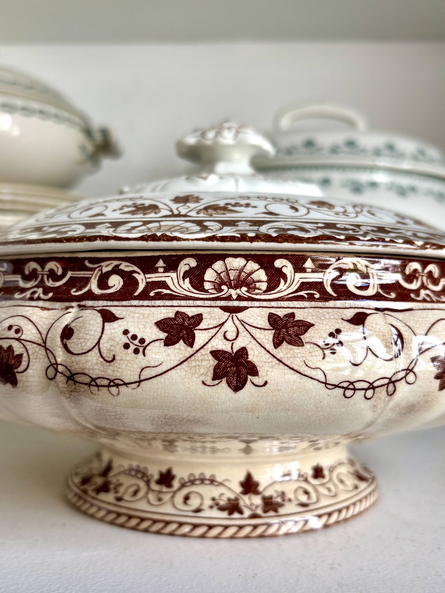 Jules Vieillard soup tureen - Bordeaux in iron earth, "Louis XV" service