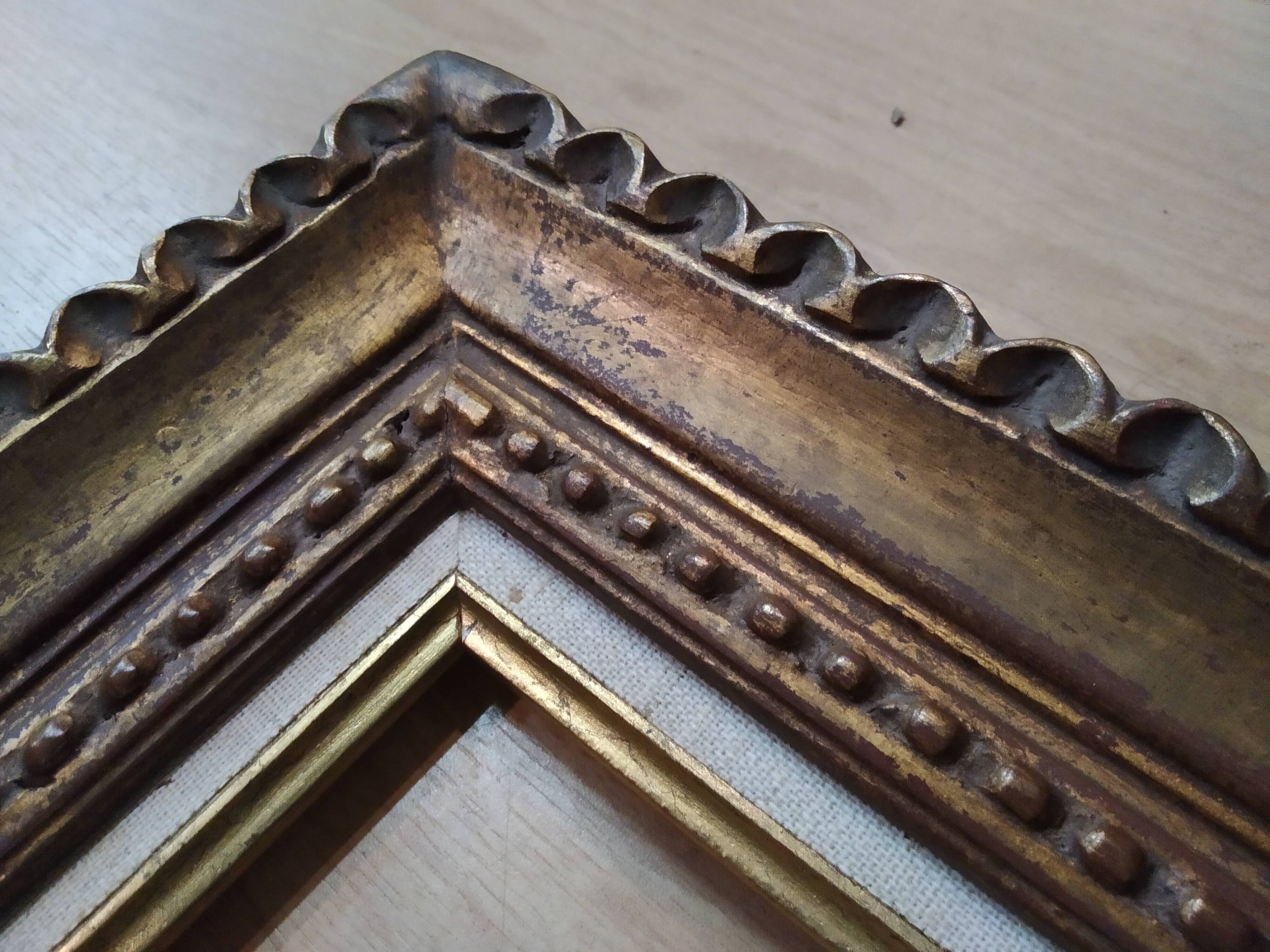 Montparnasse frame carved wood gilded leafing 40 cm x 30 cm