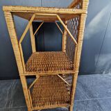 Vintage rattan shelf 3 shelves