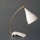 Cosack Mid Century table lamp with beige shrink paint and brass neck