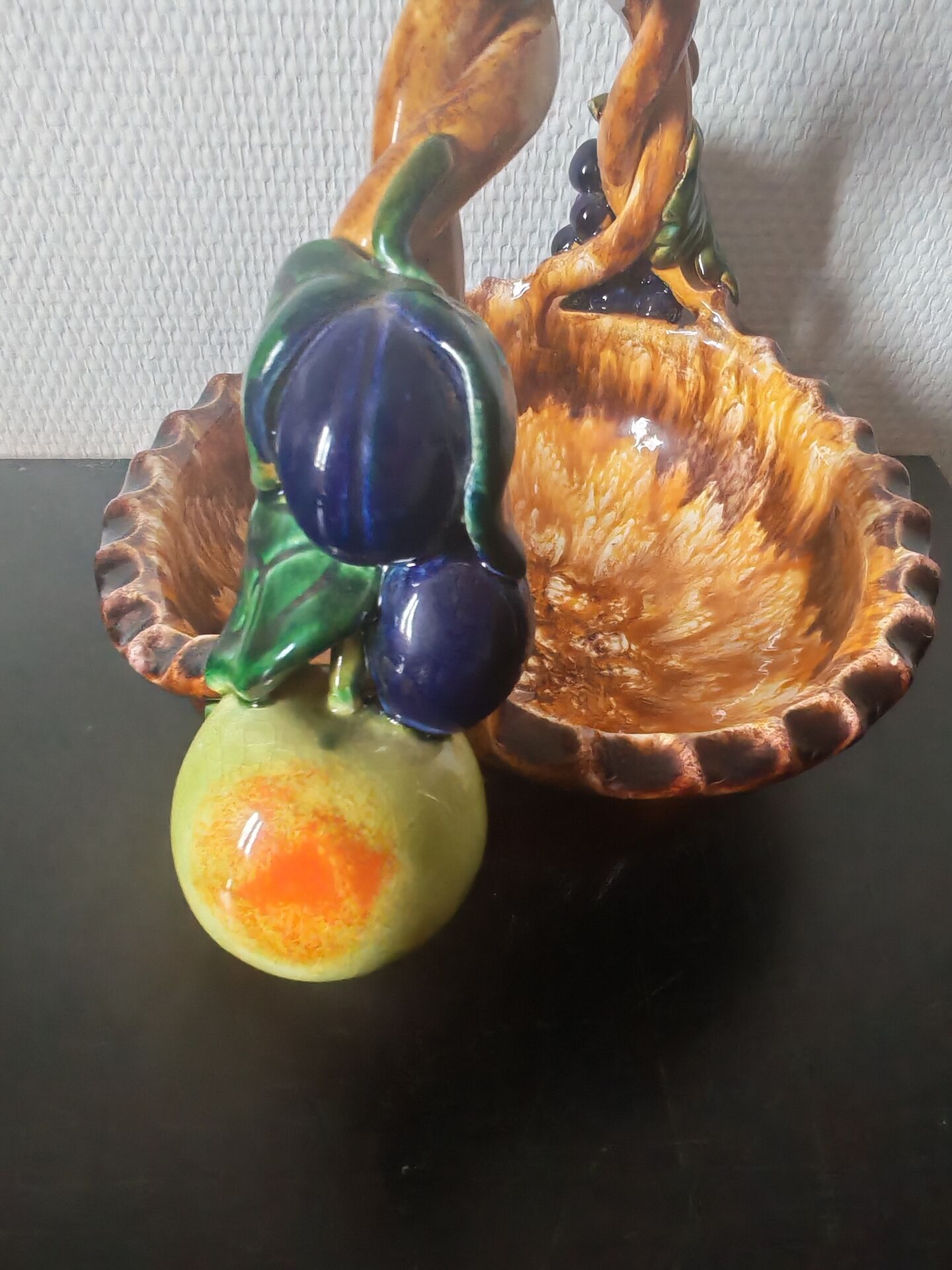 Ceramic fruit bowl in barbotine St Peter Graz Austria