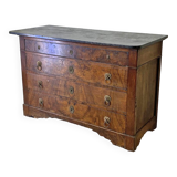 19th century chest of drawers with black marble top