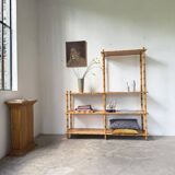 Large rattan shelf 1960