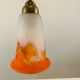 Antique desk lamp - Tulip glass paste signed Muller Frères