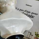 Buste en terre cuite vernissée