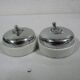 set of 2 Old Switches in Chrome and Porcelain