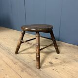 Faux bamboo stool made of beech wood