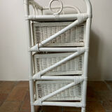 Meuble 3 tiroirs en rotin