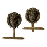 Brass lion head hooks