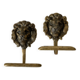 Brass lion head hooks