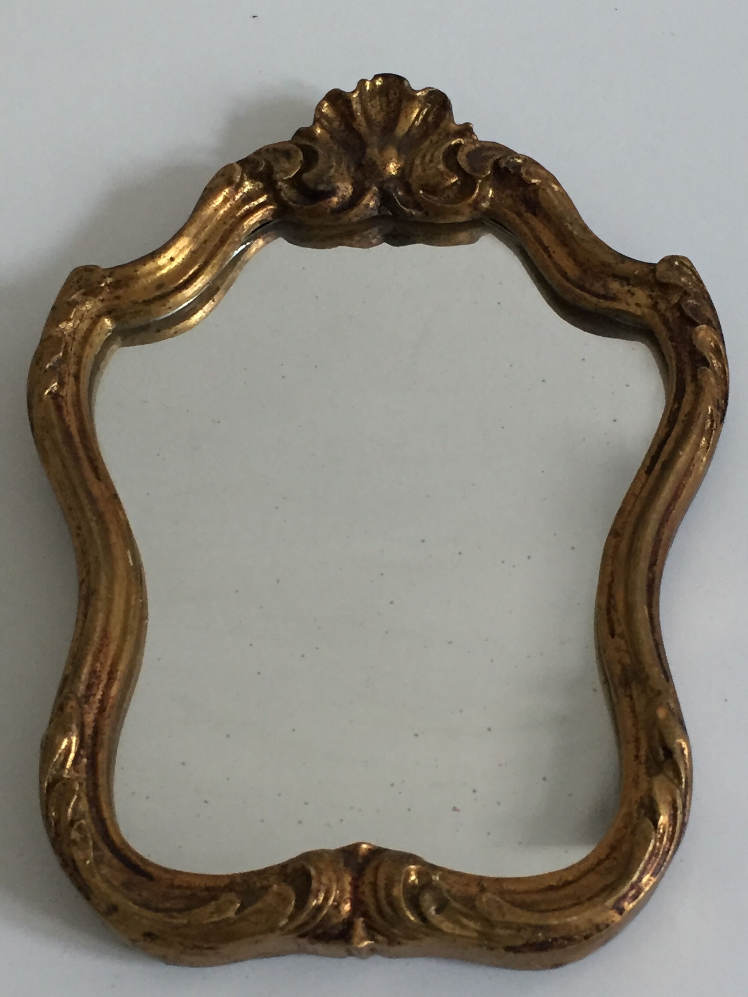Former Golden shell mirror 21x29cm