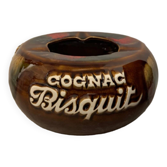 Large ceramic ashtray Ricard brand Cognac Bisquit