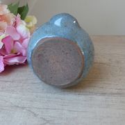 Ceramic stoneware owl figurine, vintage pottery zoomorphic owl.
