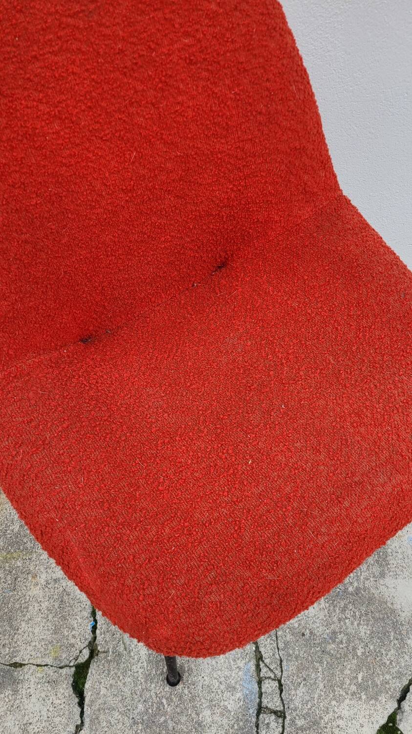 Vintage armchair in original French terry fabric - 1970s