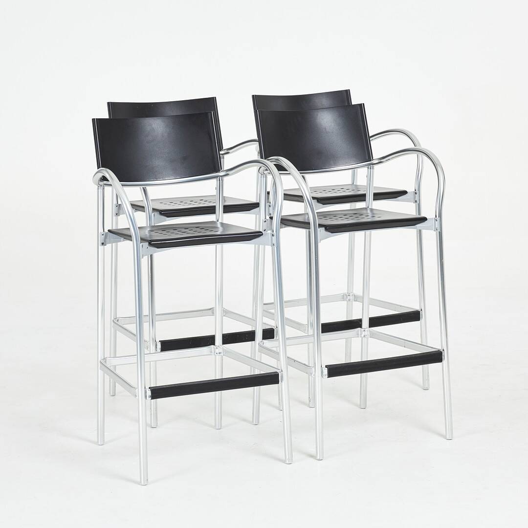 Carlo Bartoli — “Breeze” Bar Stools (Set of 4) for Segis, Italy — Acrylic &