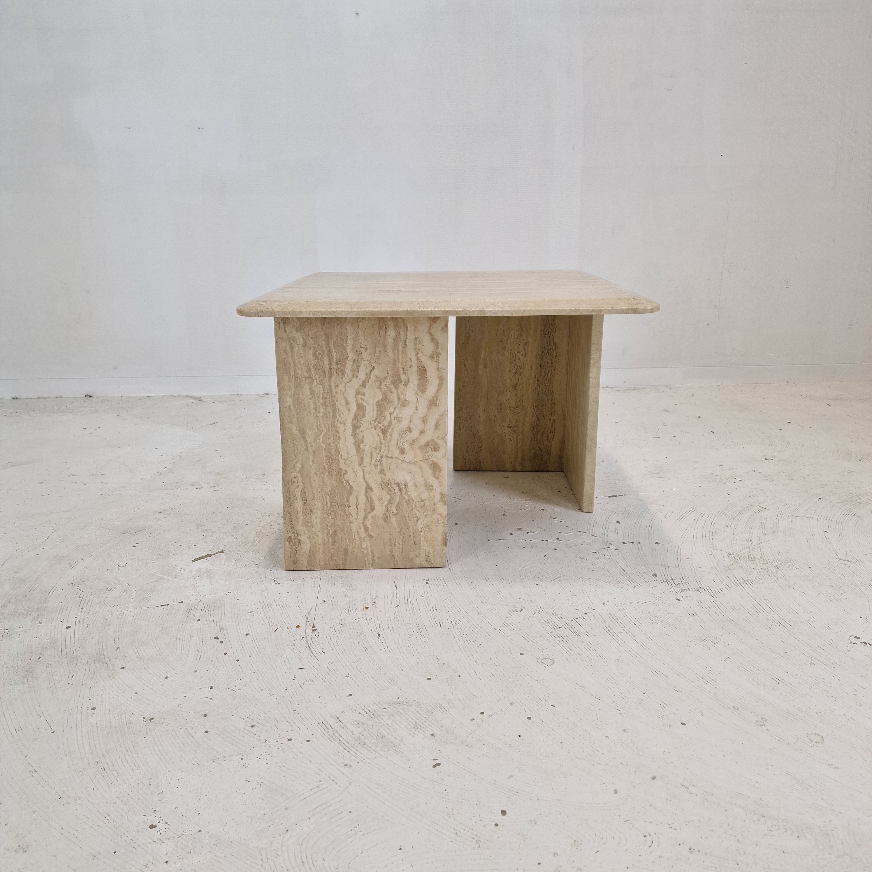 Italian Travertine Coffee Table, 1980's
