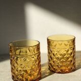 Set of 2 Pernod Amber Glasses from the 70s